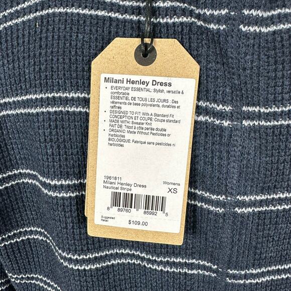 PRANA Dress Milani Henley Midi Tunic Dress Size XS NWT Button Front V-Neck - Picture 4 of 7